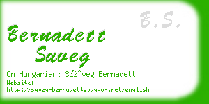 bernadett suveg business card